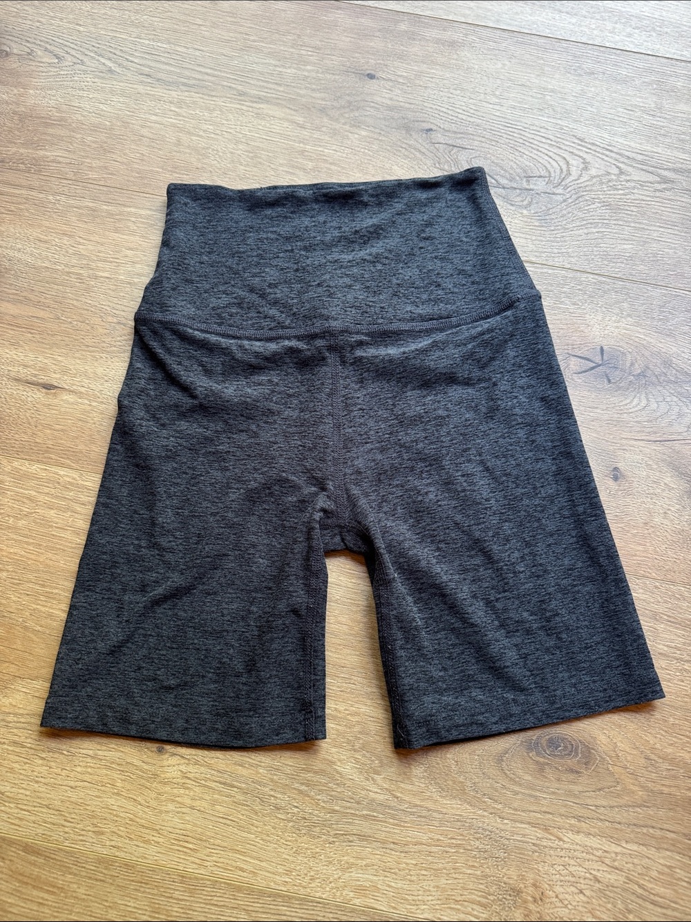 Beyond Yoga Charcoal High-Waist Bike Shorts